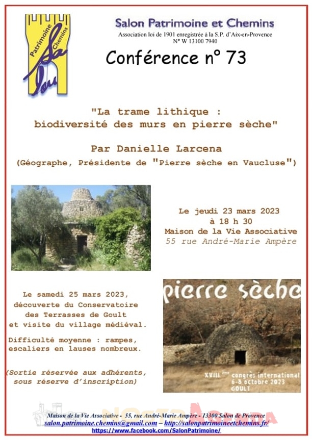 Conférence : La trame lithique : biodiversité des murs en pierres sèches