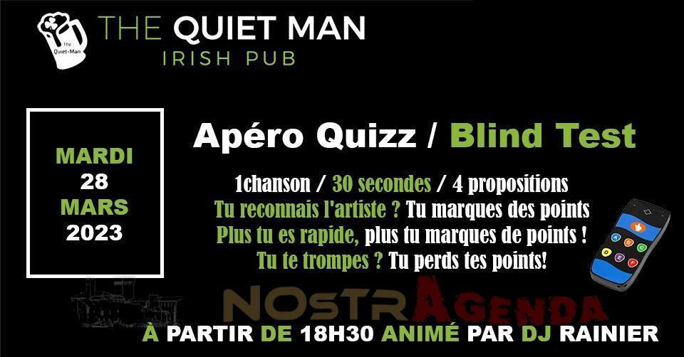 apéro Quizz Blind Test Quiet Man Salon Nostragenda Agenda