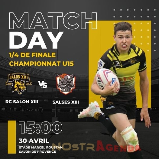 Rugby Club Salon XIII contre Salses XIII 1/4 de finale de Championnat U15