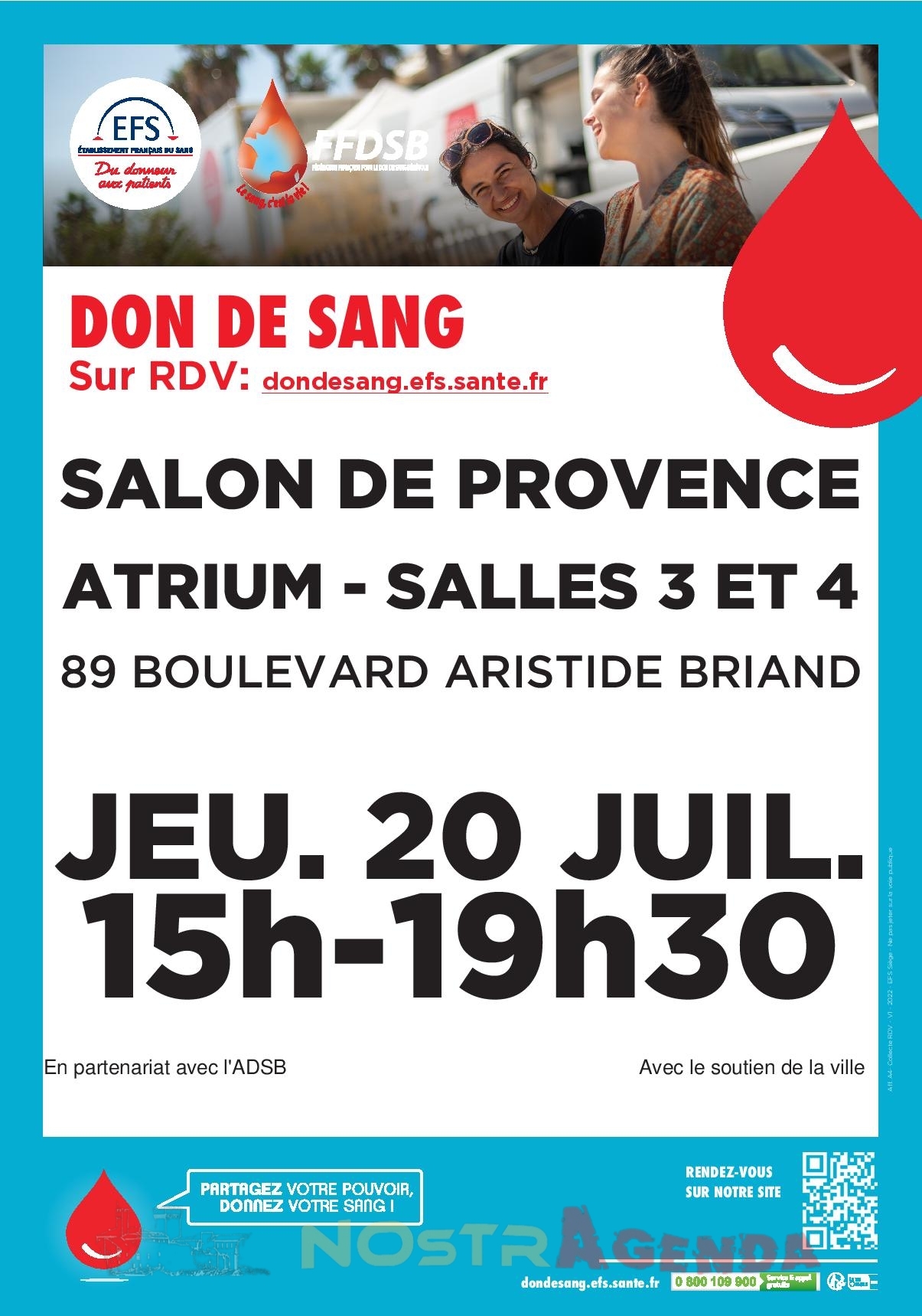 Don du sang Slon-de-Provence Nostragenda Agenda Salon-de-Provence