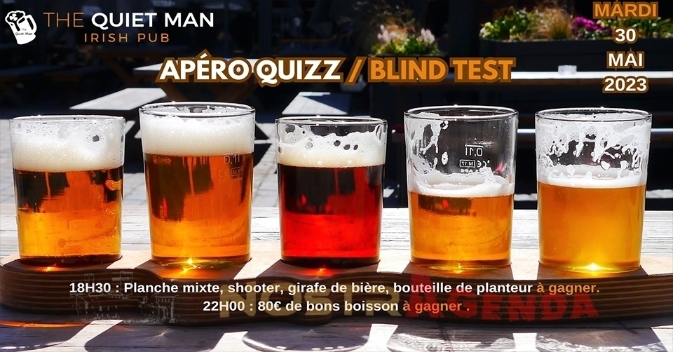 Apéro Quizz Blind test quiet man Salon Agenda Nostragenda