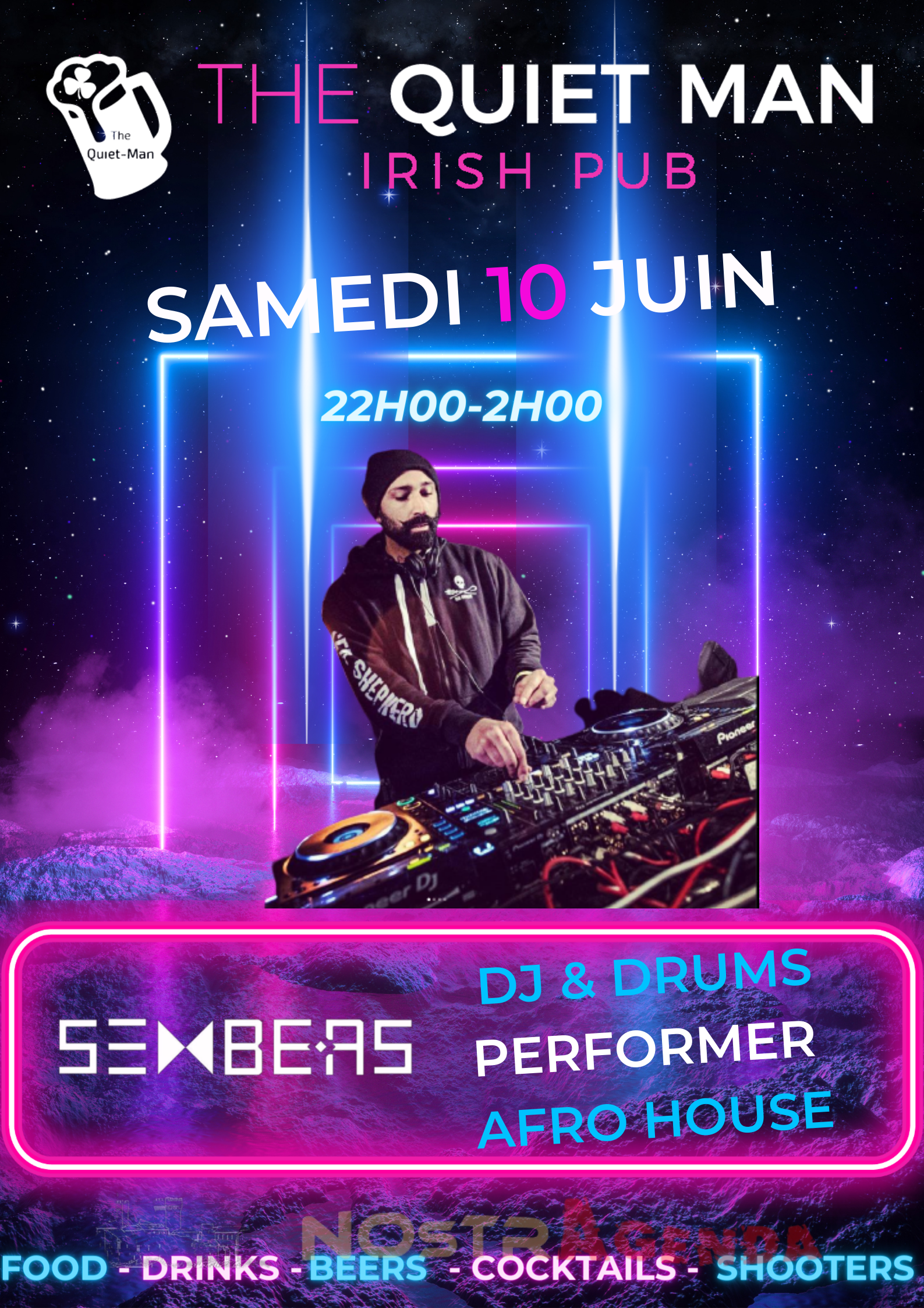 Soirée DJ - Quiet Man Samedi 10 Juin 2023 Sehbe As DJ