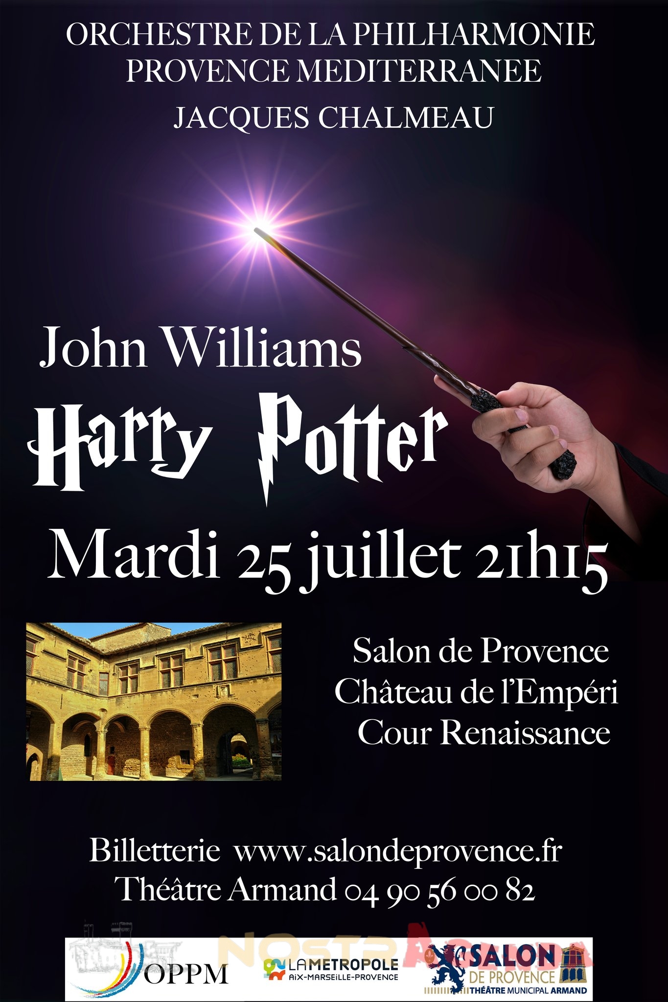 Harry Potter Mardi 25 Juillet 2023 à  21h Château de l'Empéri - Cour Renaissance Orchestre de la Philharmonie Provence Méditerranée aGENDA SOIREES NOSTRAGENDA