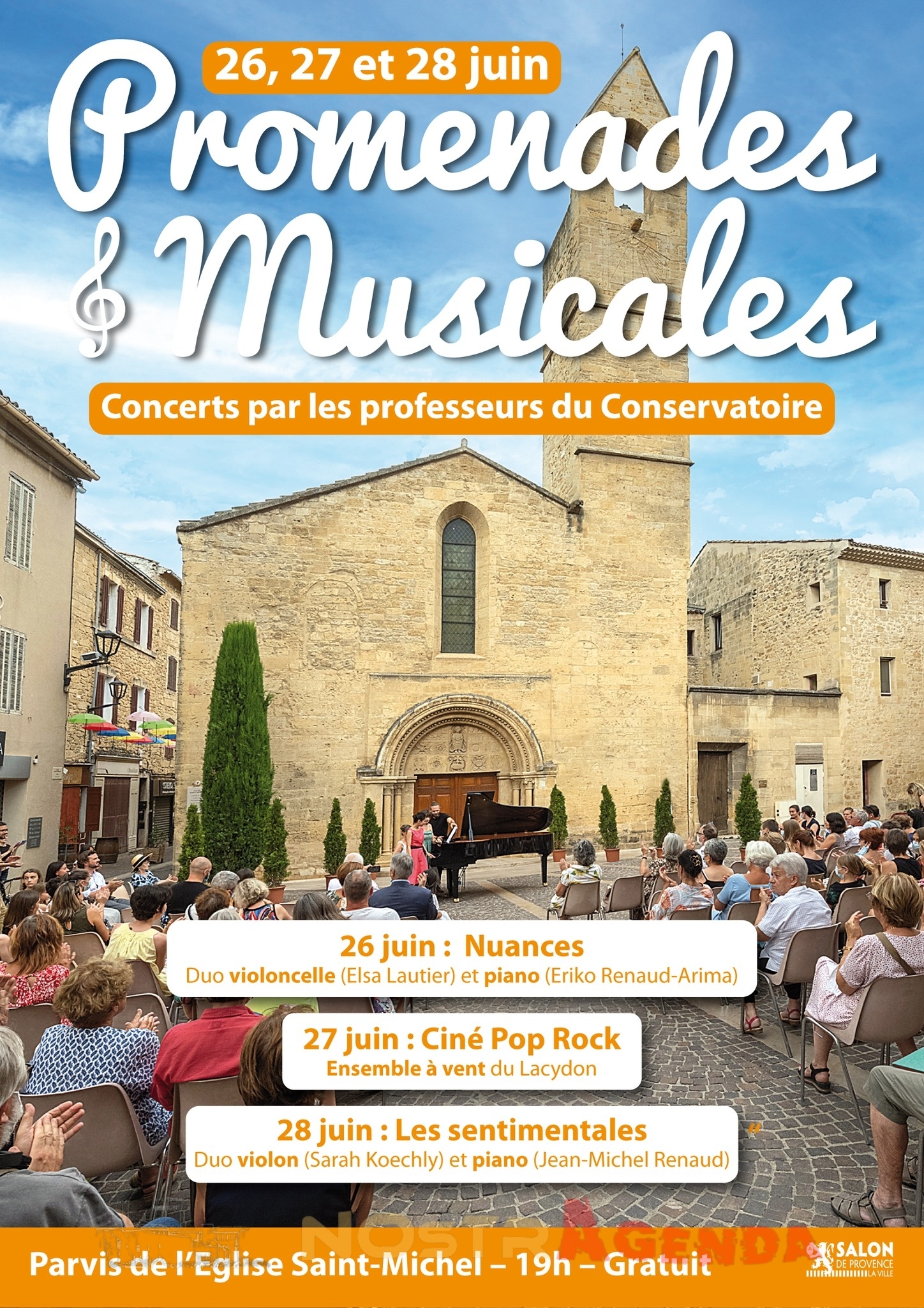 Promenades Musicales Lundi 26, Mardi 27 & Mercredi 28 Juin 2023 Nostragenda