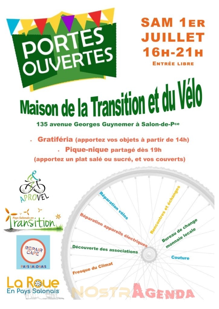 Portes Ouvertes Maison de la Transition et du Vélo Salon-de-Provence Agenda Nostragenda Sorties soirées