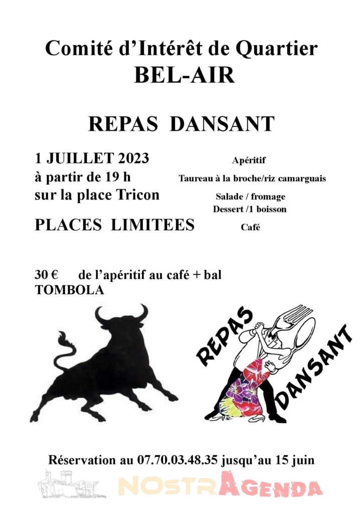 Repas Dansant ciq bel air Salon de Provence agenda Nostragenda