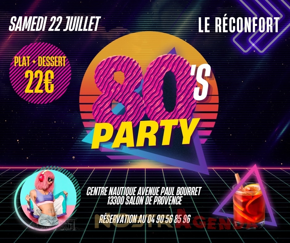Soirée Dansante Années 80 réconfort Salon-de-Provence Agenda Sorties Nostragenda Week-end sortir à Salon