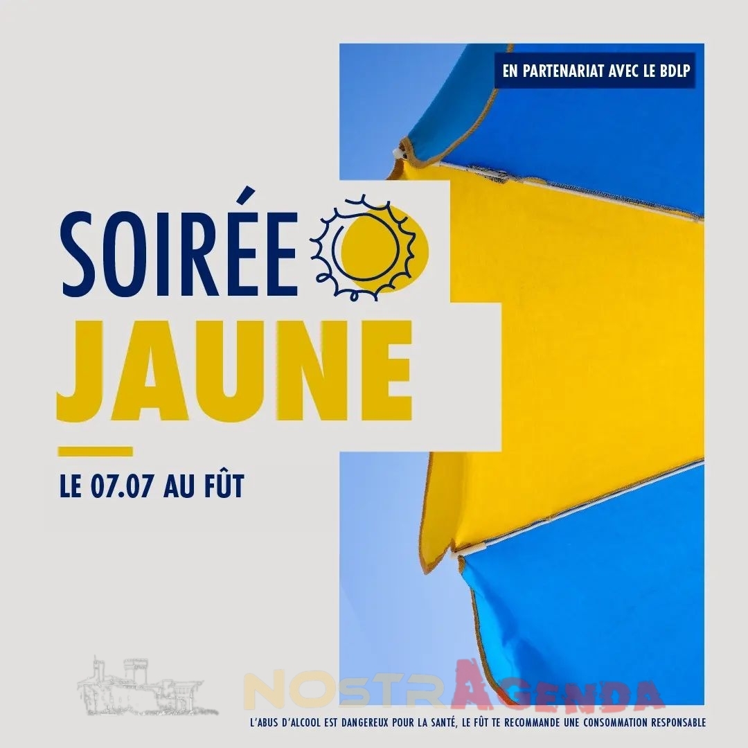 Soirée Jaune Au Fut et à Mesure/BDLP Salon-de-Provence Agenda soirées nostragenda sorties week-end