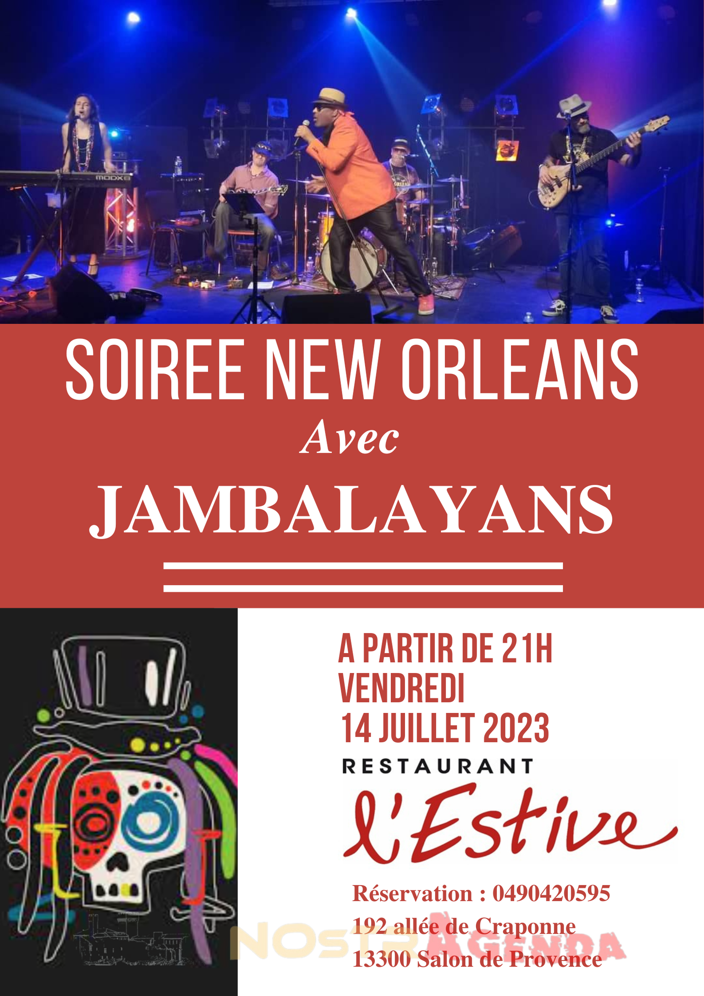 Soirée New Orleans Restaurant L'Estive Salon-de-Provence Soirées Concert Agenda Nostragenda Week-end sortir