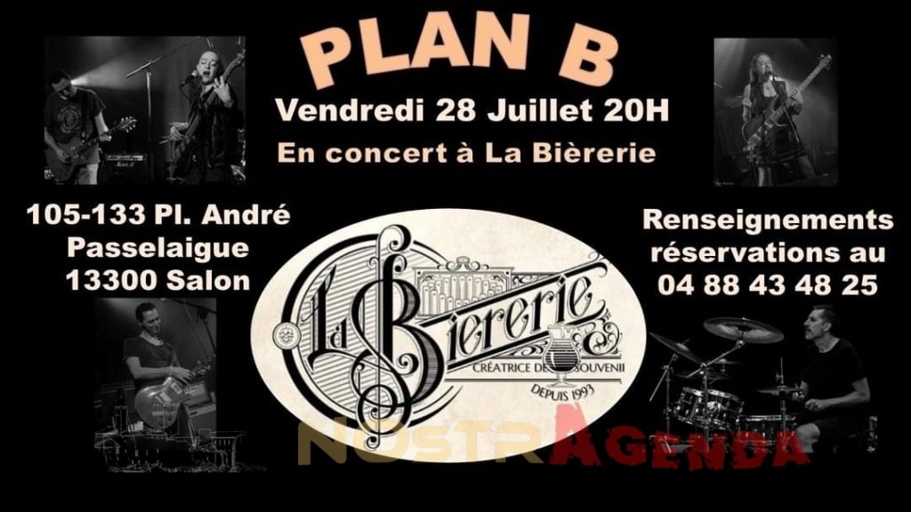 Plan B en concert - La Bièrerie Salon Agenda Nostragenda