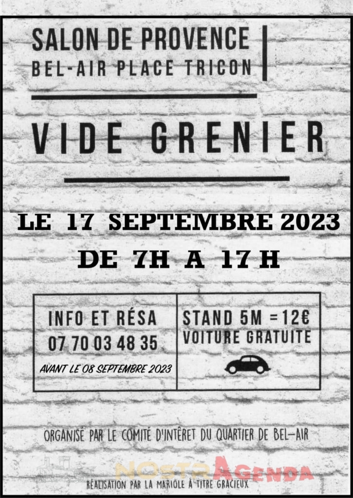 Vide Grenier de Bel-Air Nostragenda Agenda Salon-de-provence CIQ