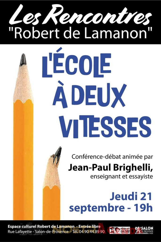 Conférence-débat animée Jean-Paul Brighelli agenda Nostragenda Salon de Provence