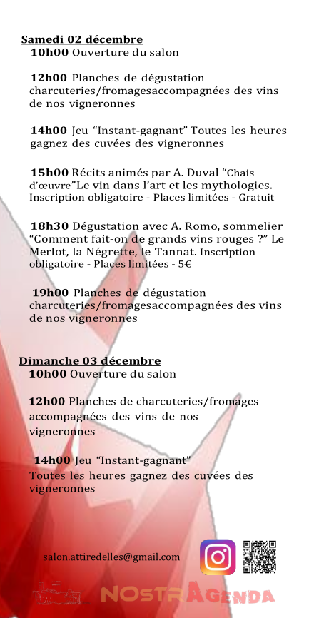 Programme Salon du vin au féminin 2023