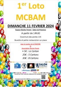 Loto MCBAM salon de provence Agenda Nostragenda Espace Charles Trenet