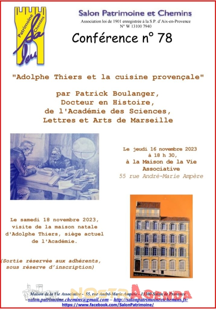 Conférence Salon Patrimoine & Chemins Salon de Provence Agenda Sorties Nostragenda