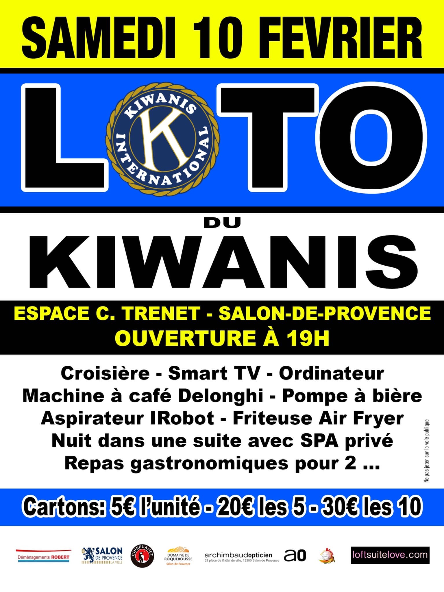 loto kiwanis 2024 Salon-de-Provence agenda Nostragenda paetenaire