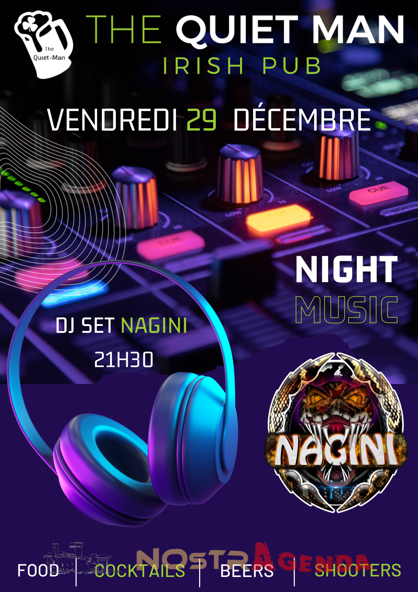 soirée DJ Quiet Man Salon Agenda soirées Nostragenda