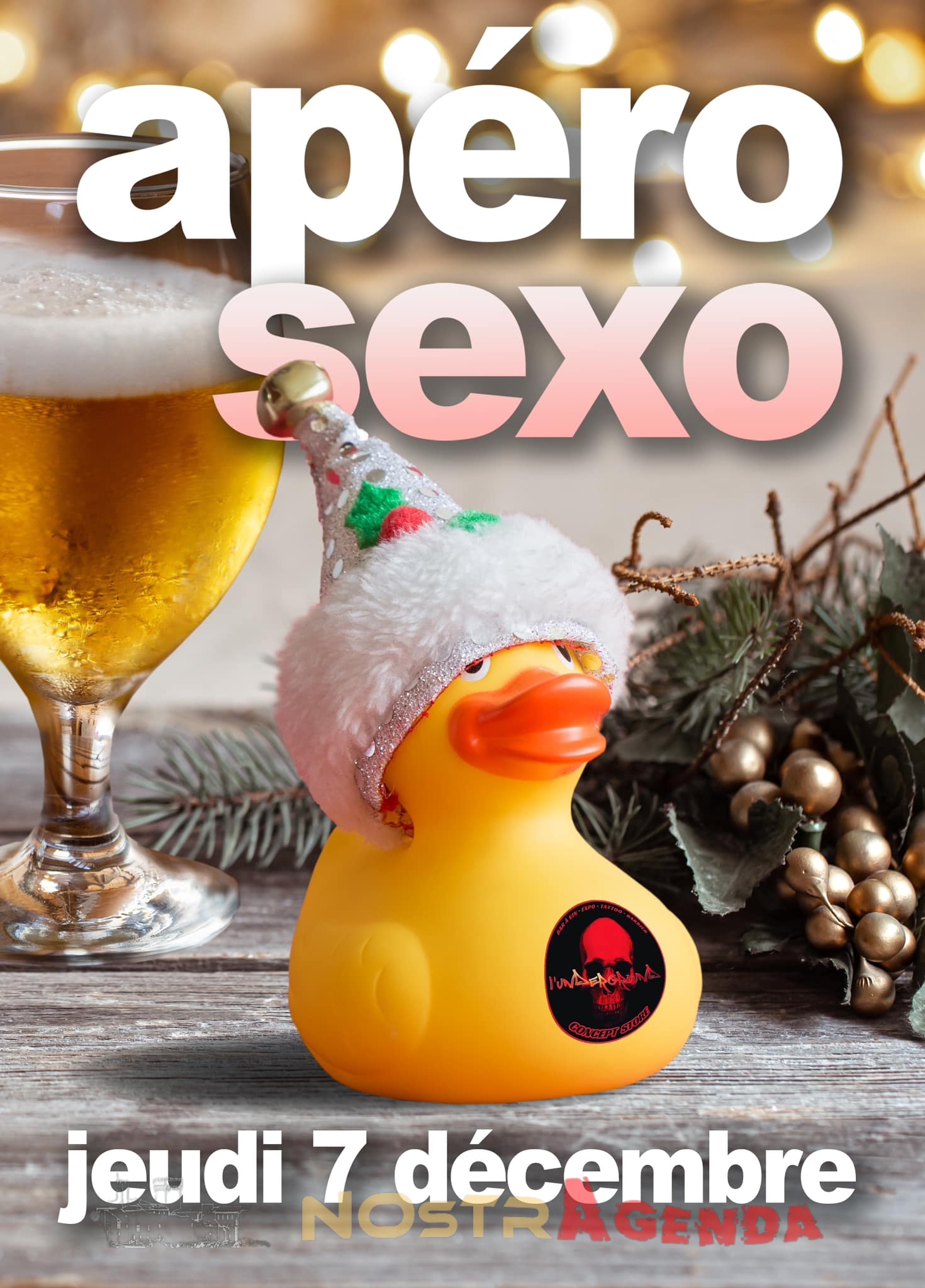 apéro sexo de Noël Underground store Salon-de-Provence Nostragenda Soirées