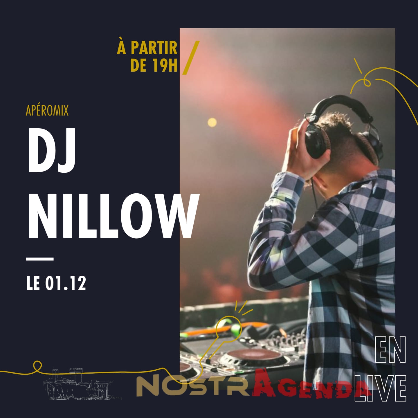 DJ Nillow apéromix au fut Salon Nostragenda