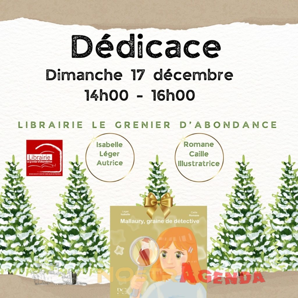 Dédicaces Librairie Le Grenier d'abondance Salon-de-Provence agenda Nostragenda