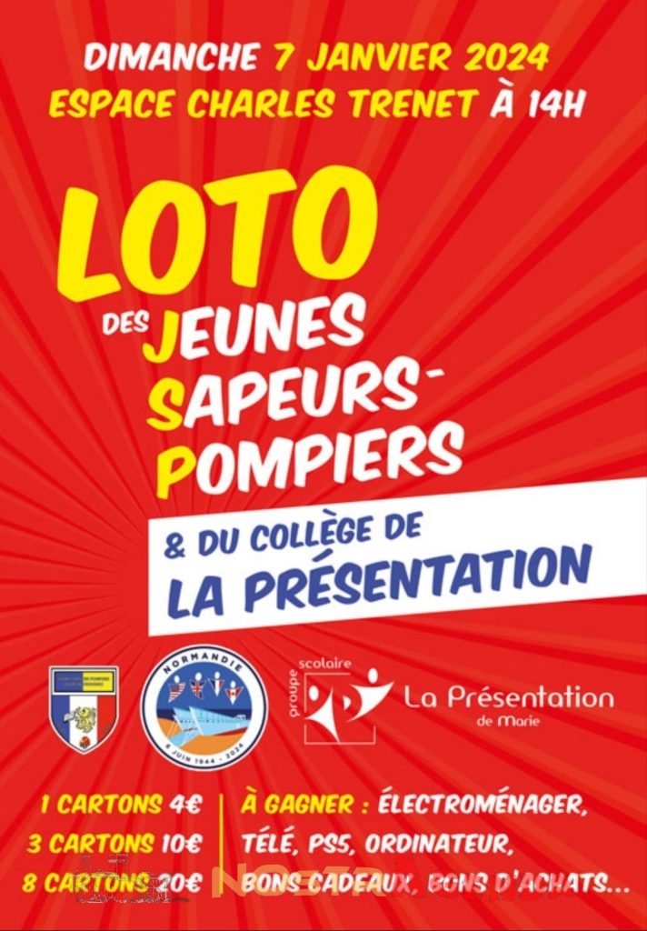 loto des Jeunes Sapeurs-Pompiers de salon & Collège de la présentation Salon agenda Nostragenda