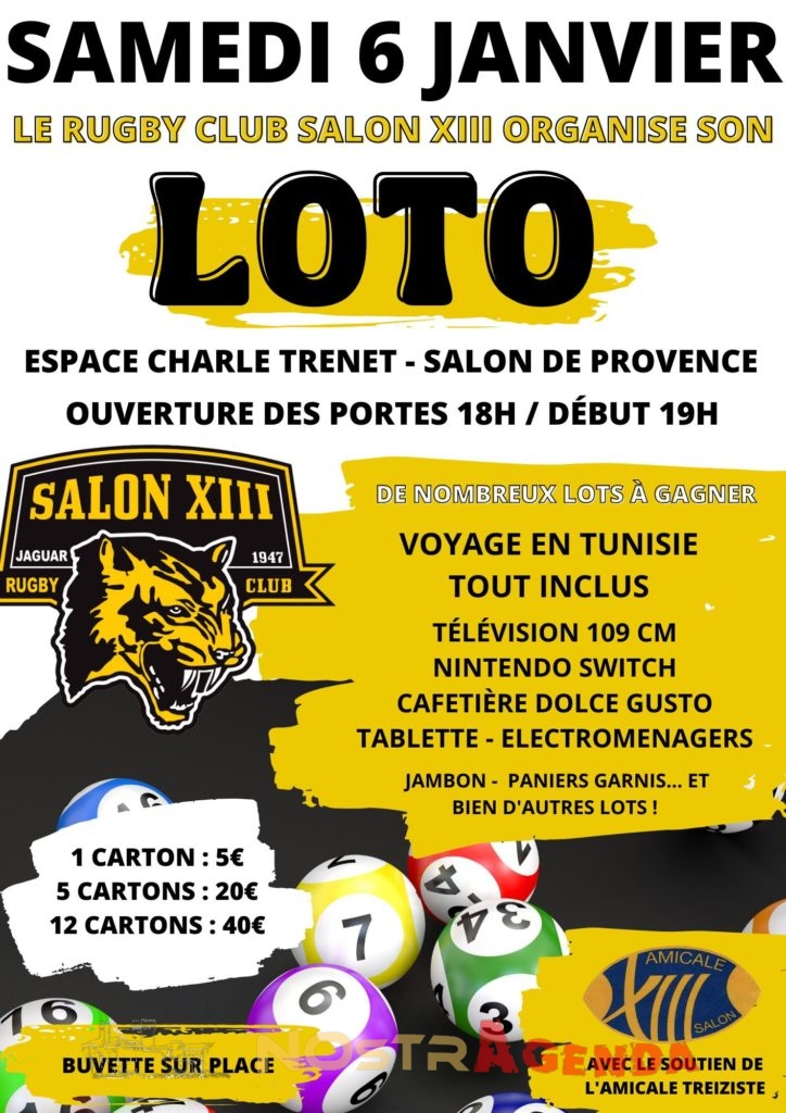 Loto Rugby Club Salon XIII agenda lotos Nostragenda Salon-de-Provence