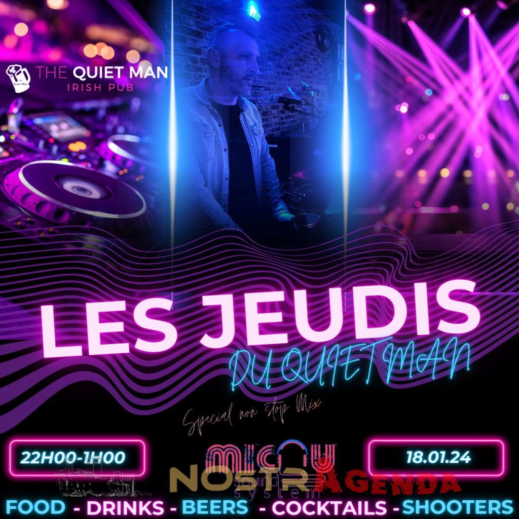 Les jeudis du Quiet Man Salon agenda soirée Nostragenda