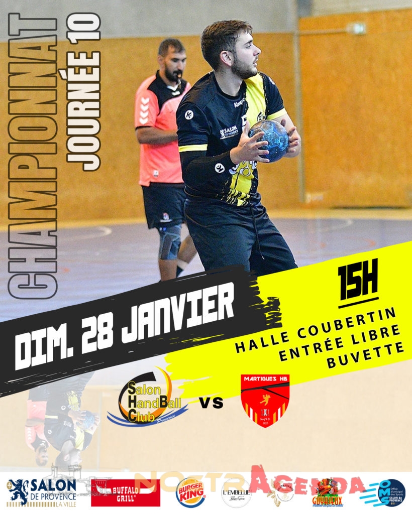 Salon handball Club provence contre MHD sport Nostragenda sortir à SALON
