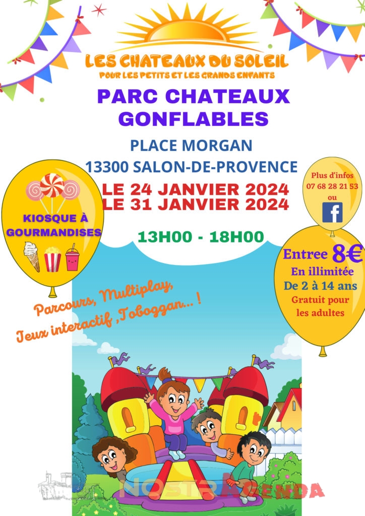 chateaux gonflables place morgan agenda sorties loisirs Nostragenda 13