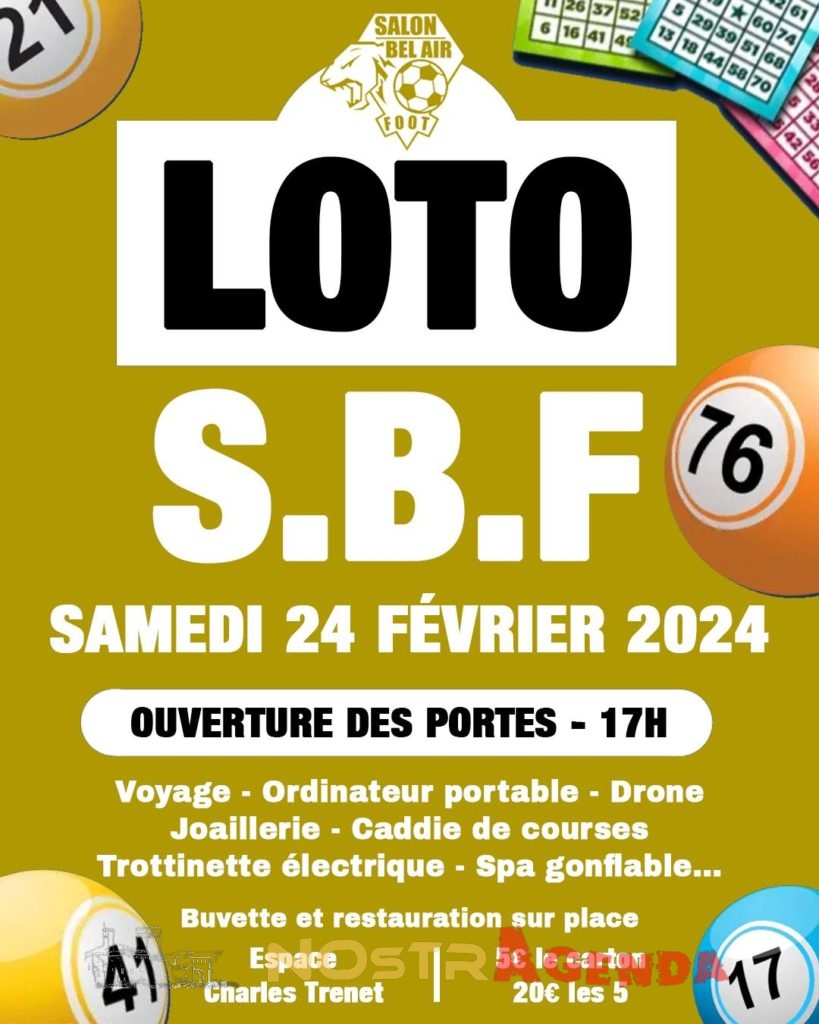 loto SBF Salon agenda lotos nostragenda Salon-de-Provence soirée Salon Bel Air Football