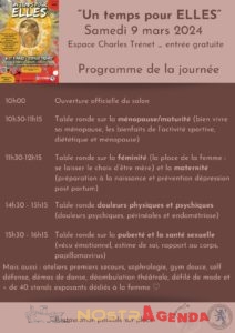 programme un temps pour elles samedi 09 mars agenda Salon Nostragenda