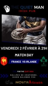 France vs Irlande Quiet Man Salon agenda nostragenda rugby
