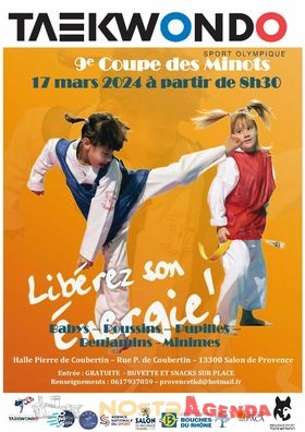 coupe des minots Taekwondo agenda sport Nostragenda Salon de Provence