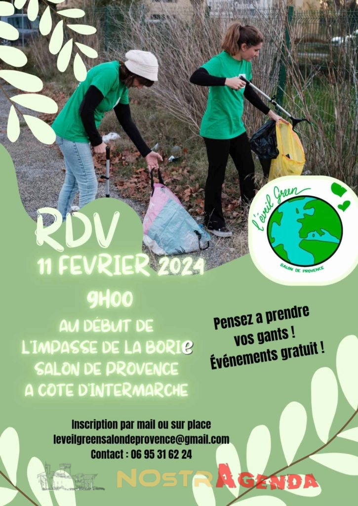 ramassage eveil green 11 fevrier salon-de-provence sorties Nostragenda Ramassage déchets