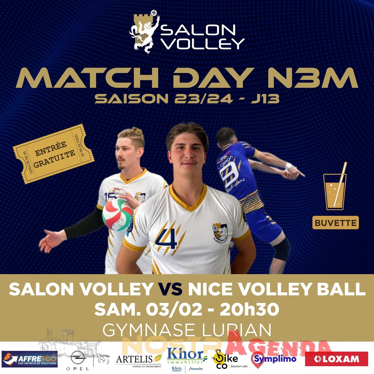 salon volley N3M Agenda Sport Nostragenda Salon-de-Provence Ce soir à Salon