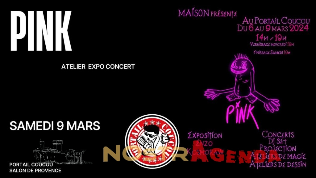 "Pink" Atelier-expo-concert - Portail Coucou 9 mars pink atelier concert Nostragenda Salon