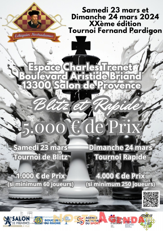 tournoi Ferdinand Pardigon 23 et 24 mars 2024 Agenda Nostragenda Salon-de-Provence