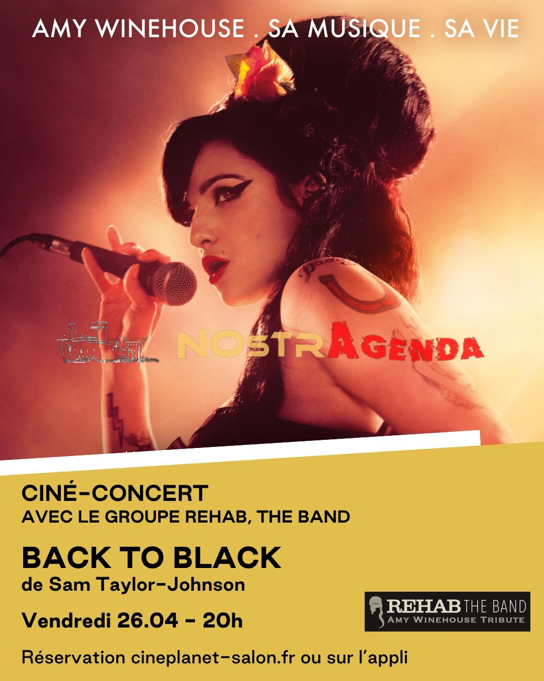 Ciné concert back to black Cinéplanet Salon agenda cinéma Nostragenda