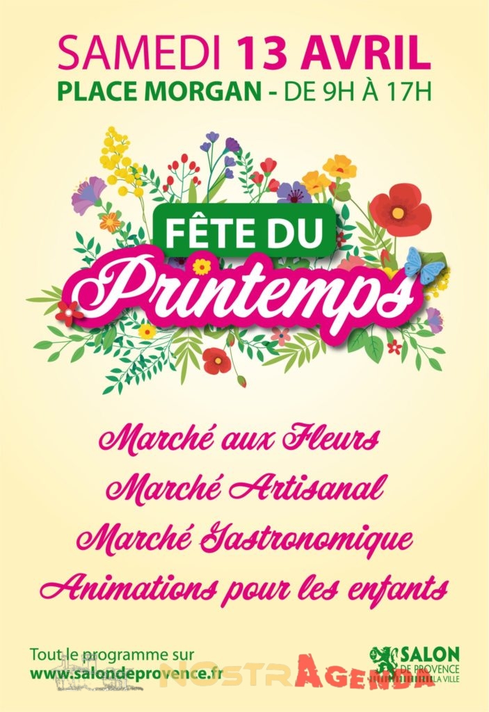 fête du printemps 13 avril place morgan Salon agenda Nostragenda