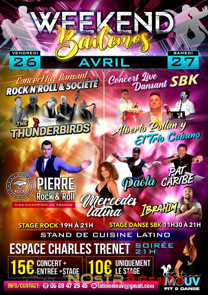 week-end BAILEMOS 26 27 avril salon agenda soirees latino Nostragenda