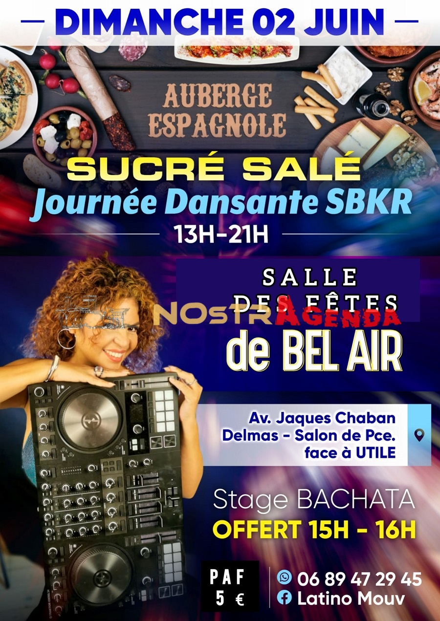 Sucré Salé journée Dansante SBKR Salon-de-Provence Bel-Air Latino mouv Mercedes Latina Salsa Nostragenda