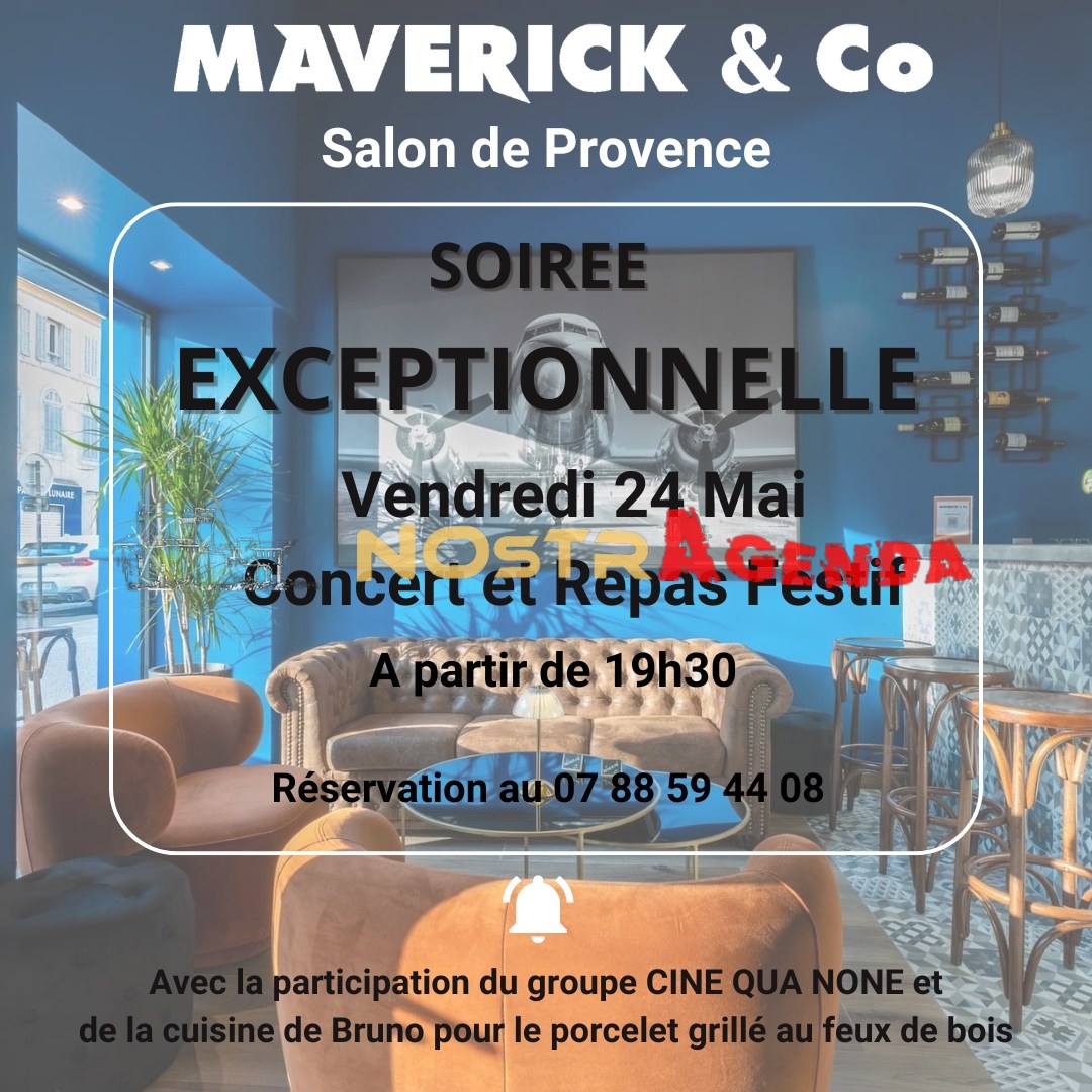 concert et repas festif Maverick and co Salon agenda concert soirée Nostragenda