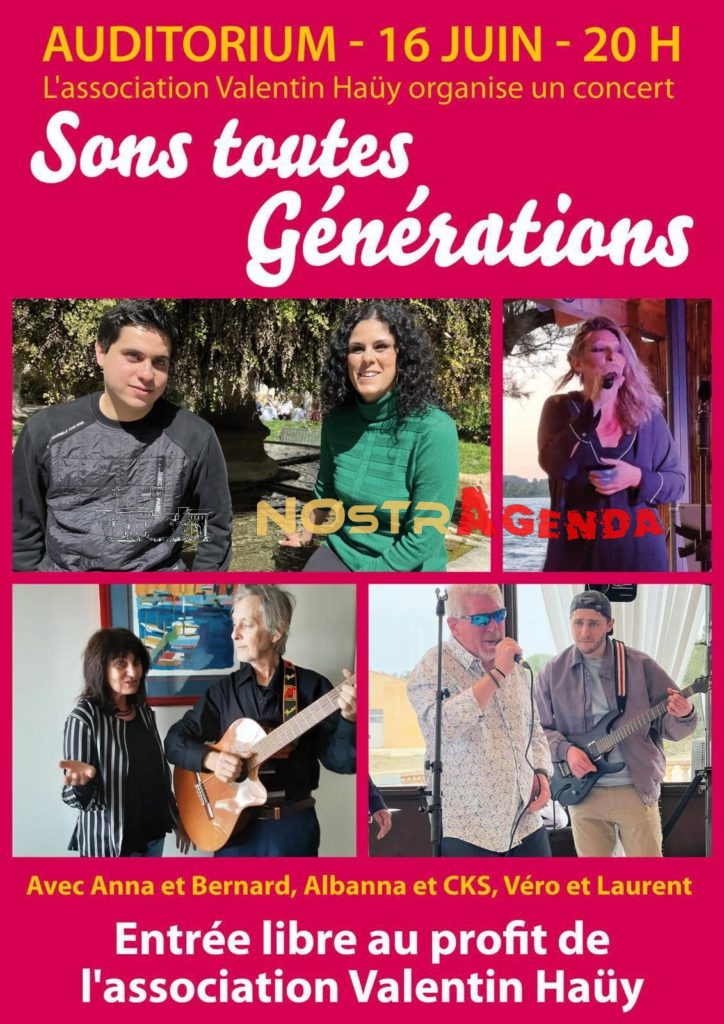 sons toutes generations Association Valentin Haüy Salon agenda concert Nostragenda bons plans