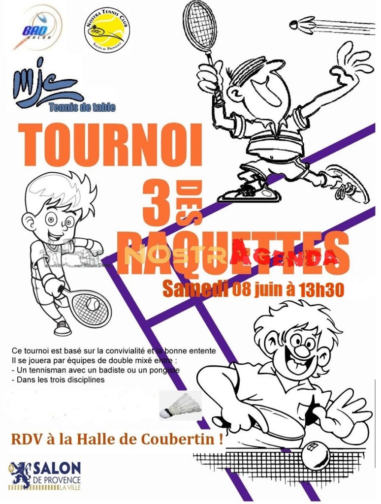 tournoi des 3 raquettes agenda sport Salon de Provence Nostragenda