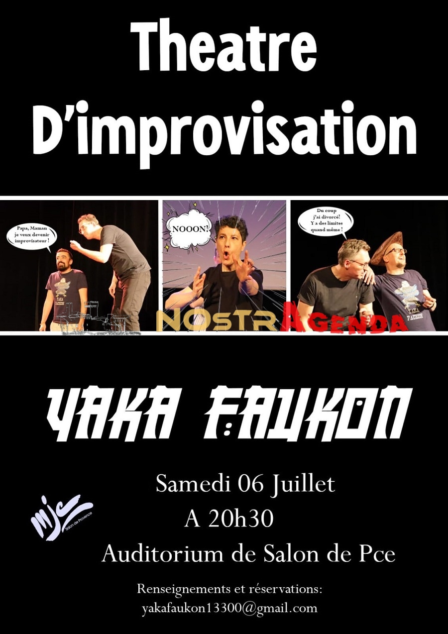 YAKA FAUCON Theatre improvisation Salon Nostragenda Sortir ce soir