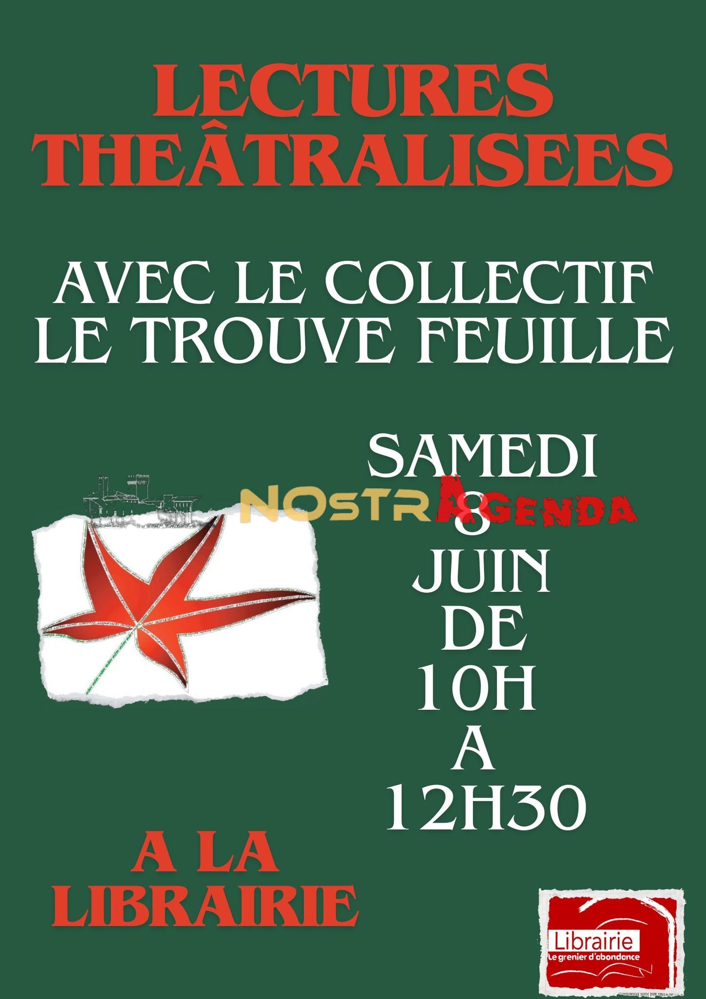 lectures theatralisees librairie le grenier d abondance salon agenda Nostragenda