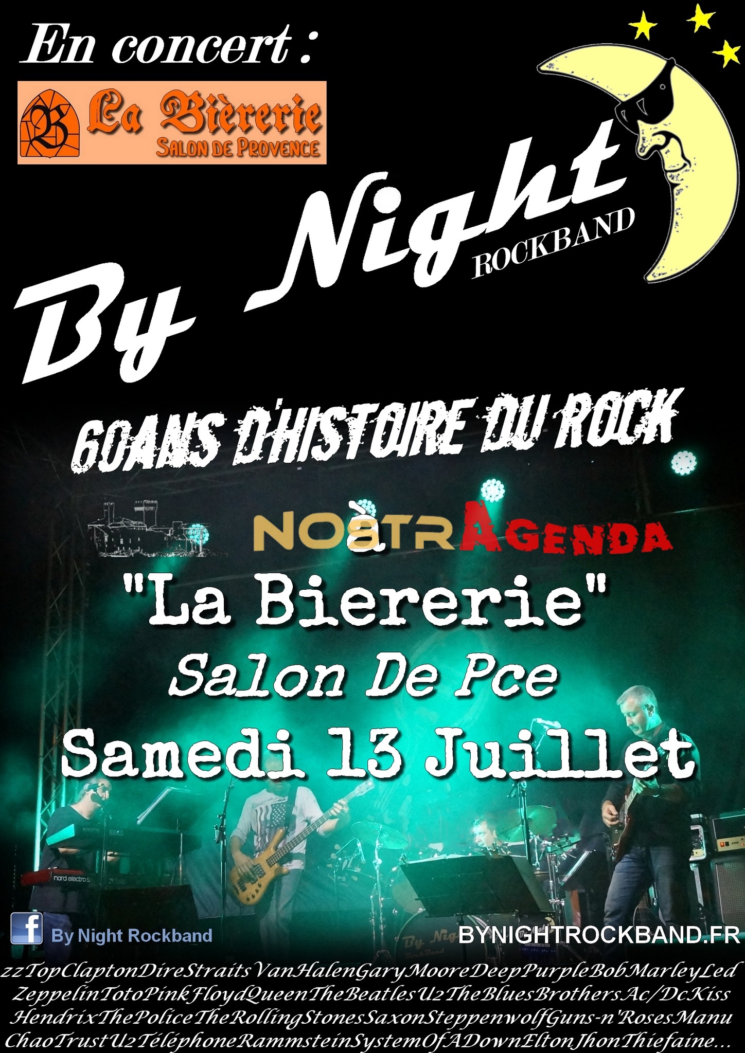 By Night Rockband La biererie Salon agenda concert soirée Nostragenda