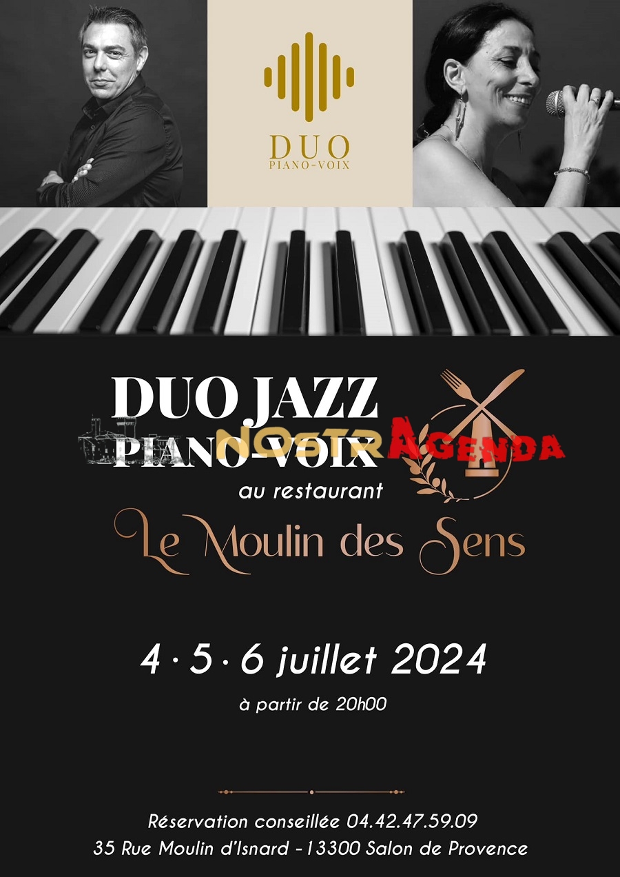 concert duo jazz piano voix Le Moulin des sens Salon soirées concerts Agenda Nostragenda