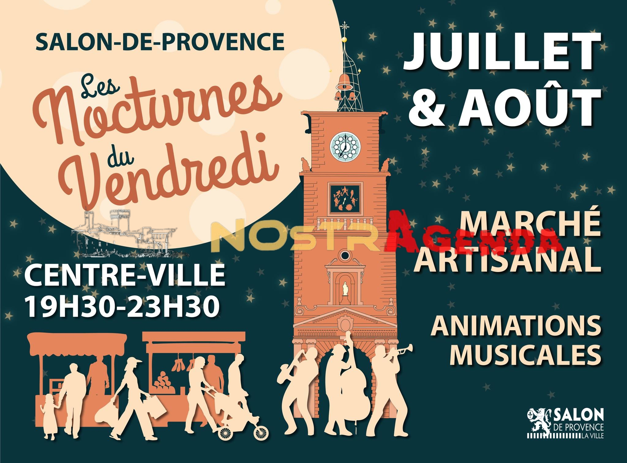 les nocturnes du vendredi Salon de Provence agenda Nostragenda Centre ville marché artisanal animations musicales