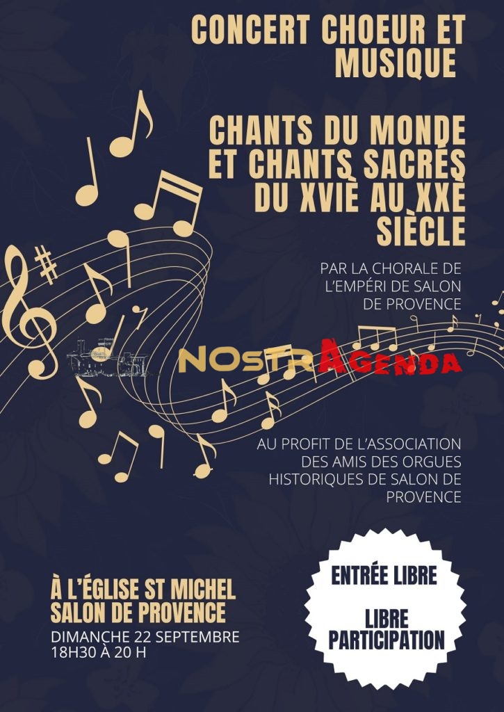 concert Eglise saint Michel les amis des orgues historiques de Salon agenda Nostragenda